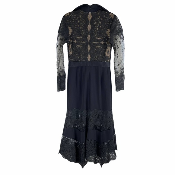 Tadashi Shoji Bataar Embroidered Tulle Crepe Gown Dress Size 6 - Picture 8 of 14